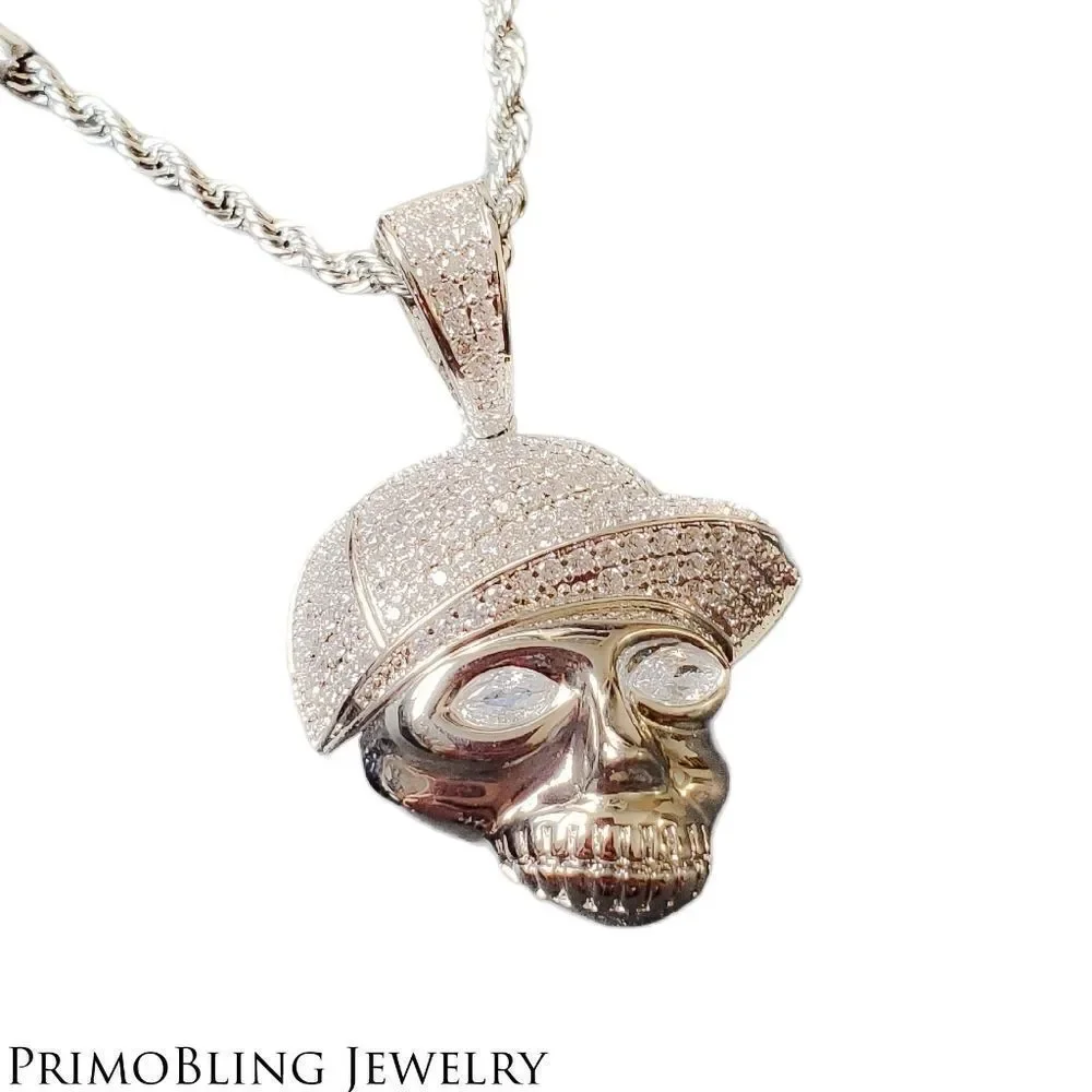 Iced Out Bboy Skull Necklace